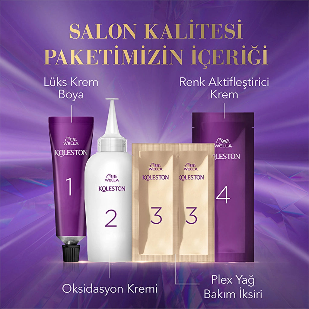 Wella Koleston 7 Kit Infinite Shimmer Ashy Shades 8/18 Light Pearl Ashy Brunette