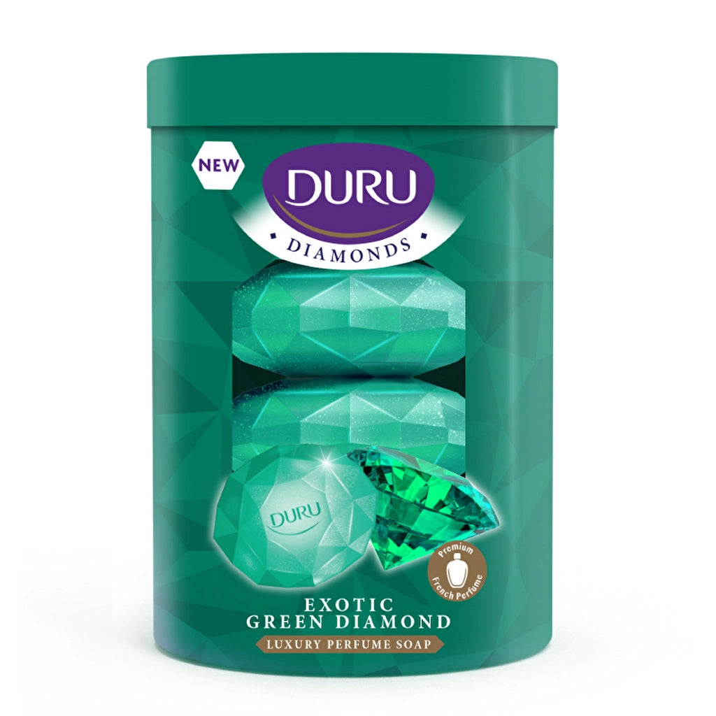 Duru Diamonds Series Green Solid Soap 90 gr x 4