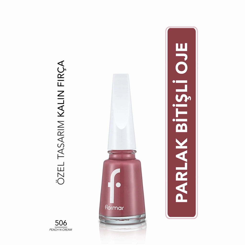 Flormar Nail Enamel Intensely Pigmented Nail Polish 128 Bordeaux Scream