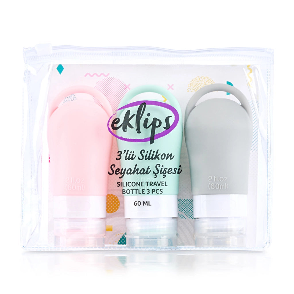 Eklips Silicone Travel Bottle 3 Pack 60 ml