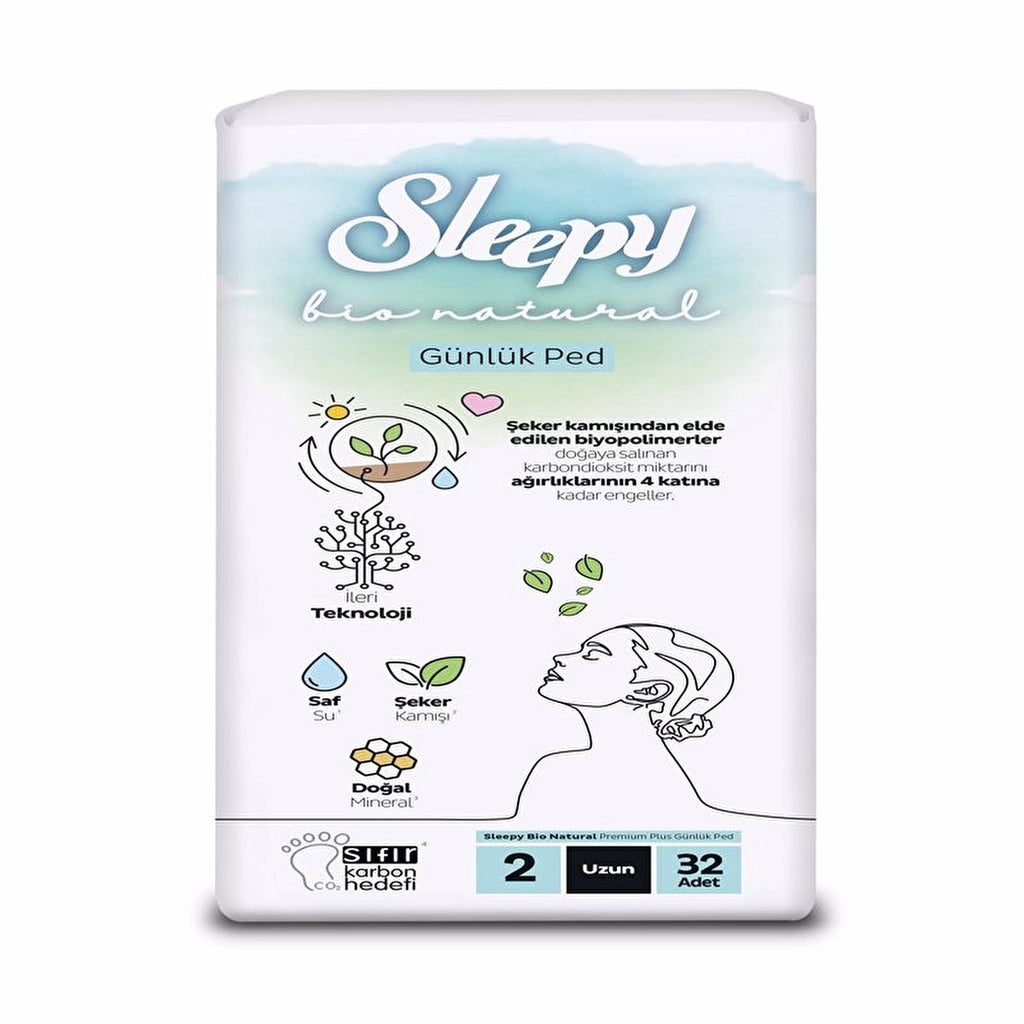 Sleepy Bio Daily (Size 2) Super Long Pads 32 Pack
