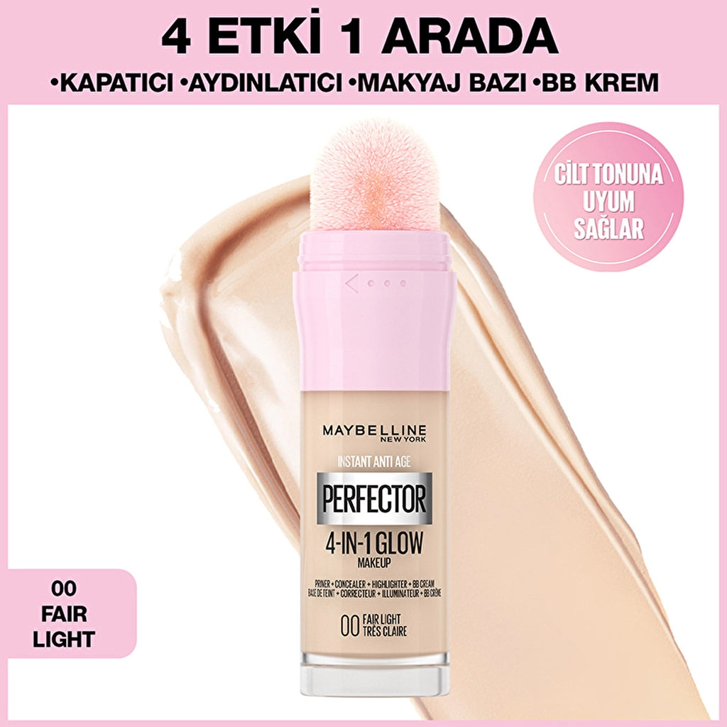 Maybelline New York Instant Perfector Glow 4 Effects in 1 Foundation 00 Fair Light