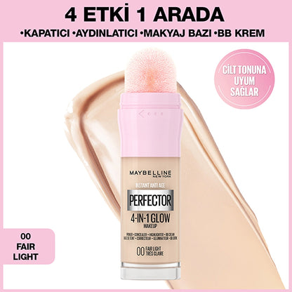 Maybelline New York Instant Perfector Glow 4 Effects in 1 Foundation 00 Fair Light