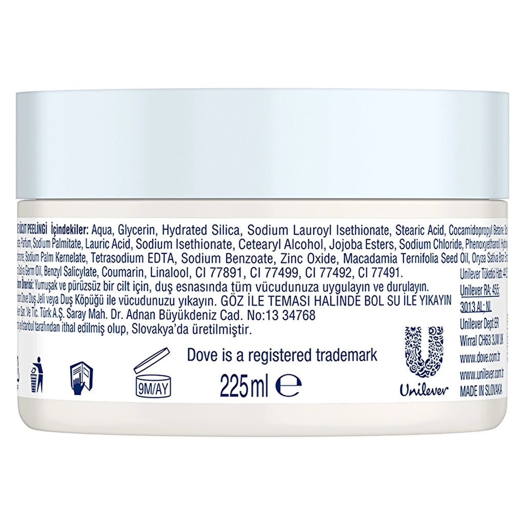 Dove Body Scrub Macadamia Nut &amp; Rice Milk 225 ml