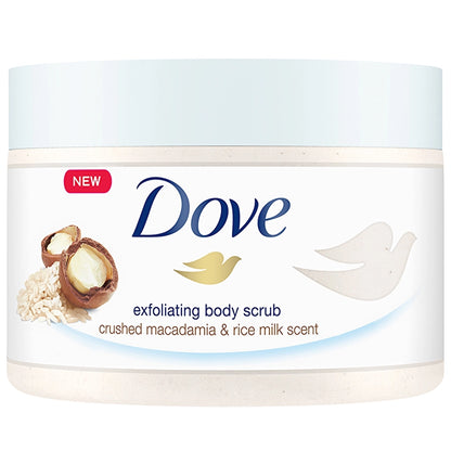 Dove Body Scrub Macadamia Nut &amp; Rice Milk 225 ml