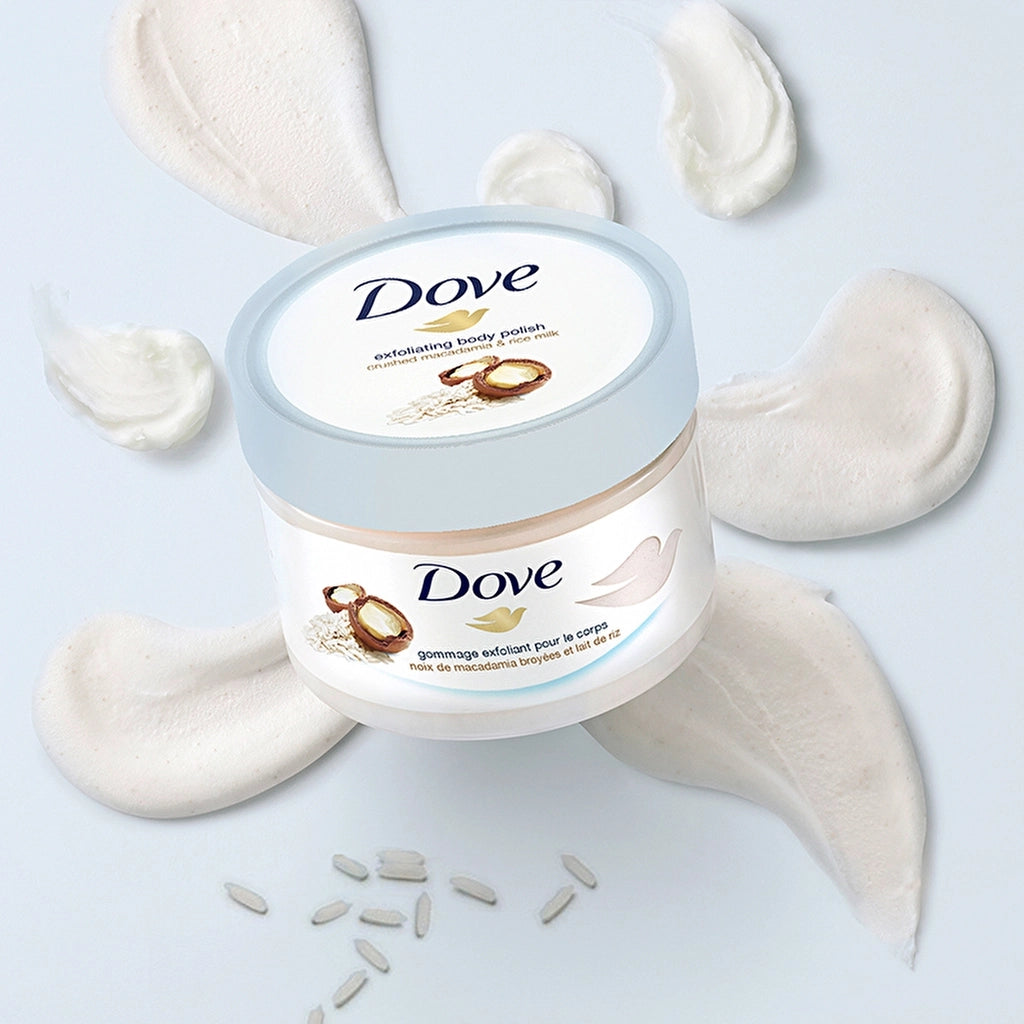 Dove Body Scrub Macadamia Nut &amp; Rice Milk 225 ml