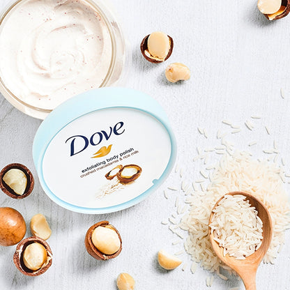 Dove Body Scrub Macadamia Nut &amp; Rice Milk 225 ml