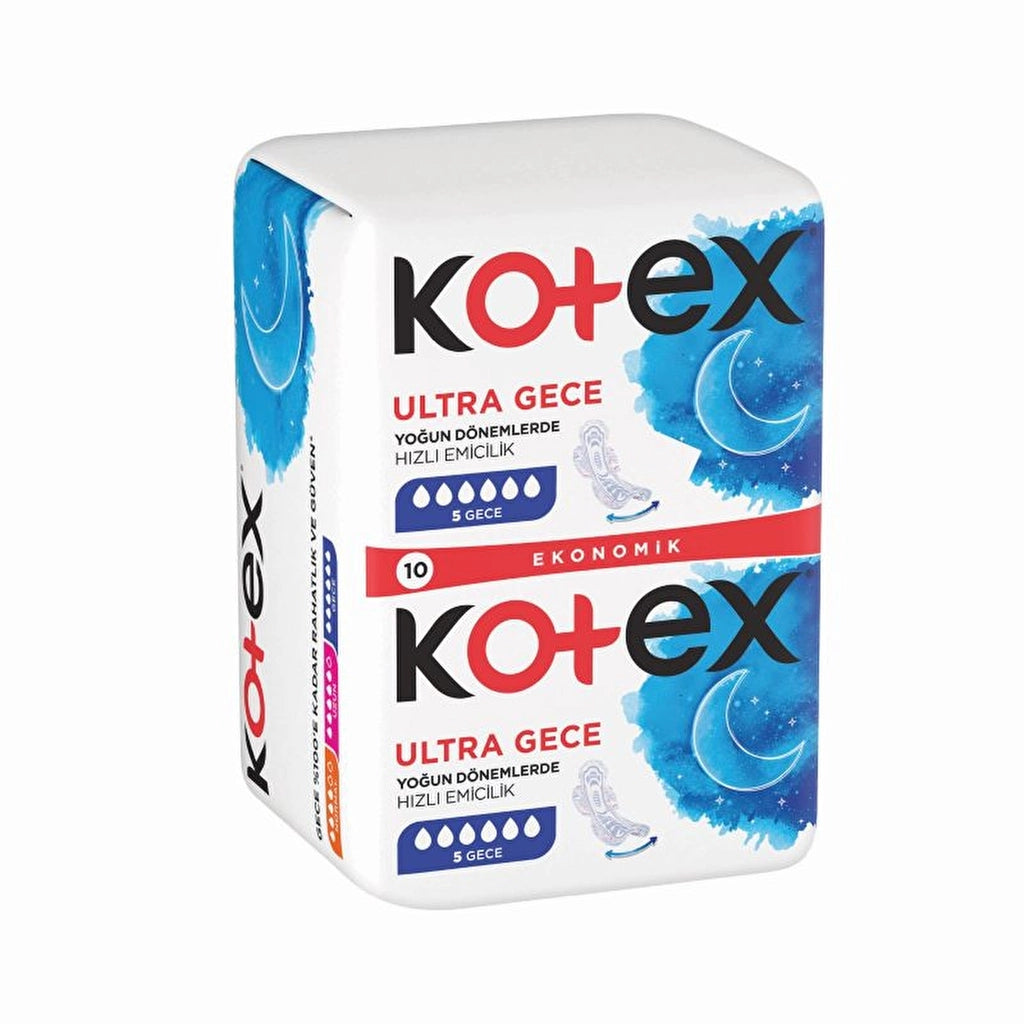 Kotex Ultra Double Hygienic Pads Night 10 Pack
