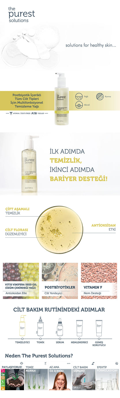 The Purest Solutions Multifunctional Purifying Cleansing Oil with Postbiotic Content 150 ml