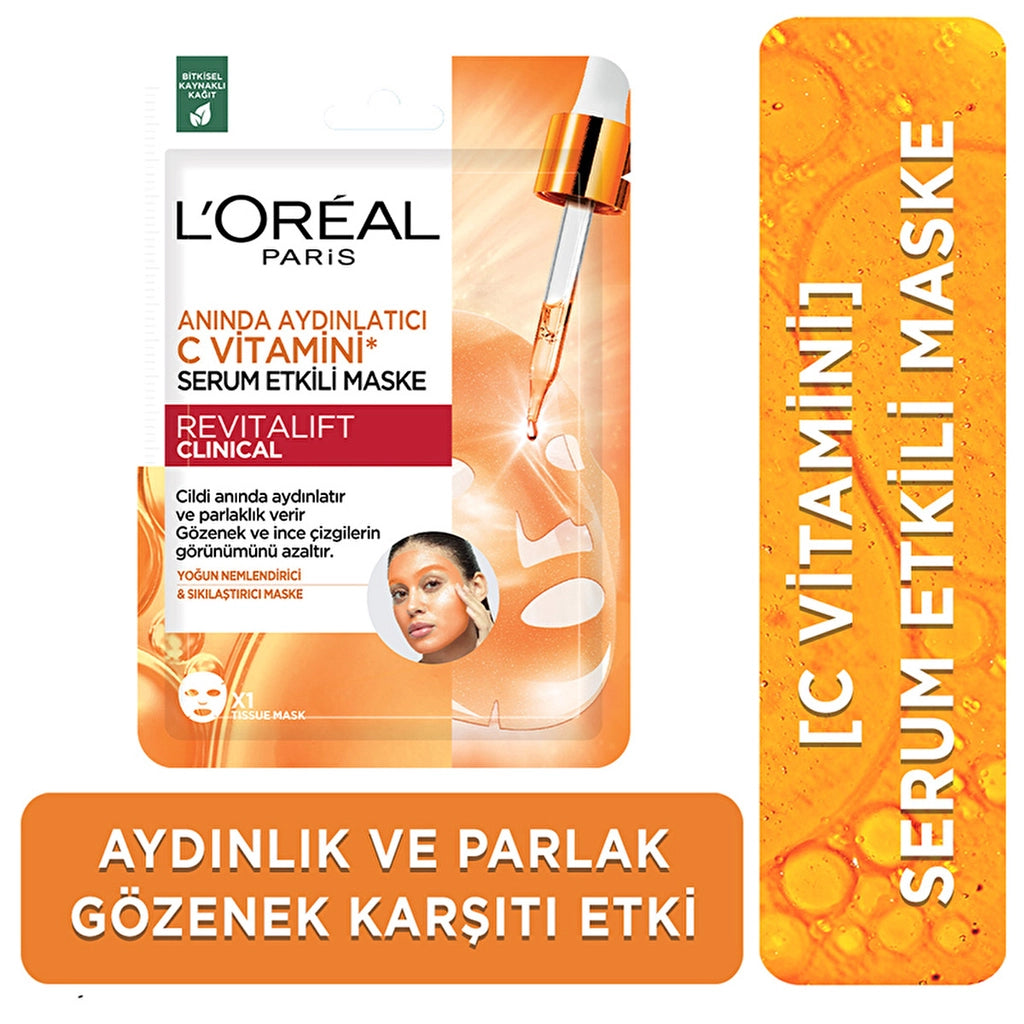 Loreal Paris Revitalift Clinical Instant Brightening Vitamin C Serum Mask