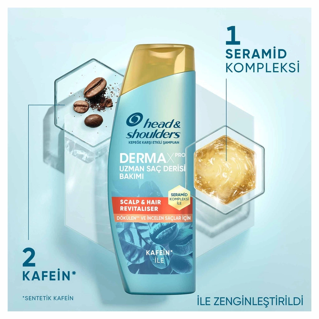 Head &amp; Shoulders DermaXPro Scalp &amp; Hair Revitaliser Anti-Hair and Dandruff Shampoo with Caffeine and Ceramide 300 ml
