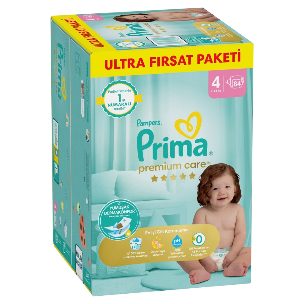 Prima Pampers Baby Diaper Premium Care Size 4 84 Pieces Ultra Opportunity Package