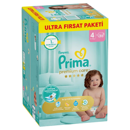 Prima Pampers Baby Diaper Premium Care Size 4 84 Pieces Ultra Opportunity Package