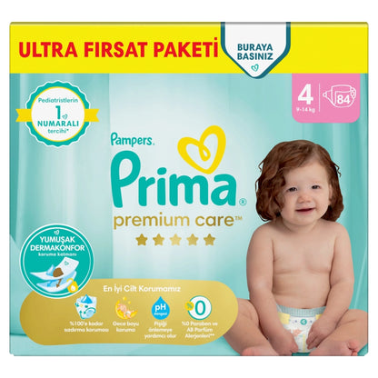 Prima Pampers Baby Diaper Premium Care Size 4 84 Pieces Ultra Opportunity Package