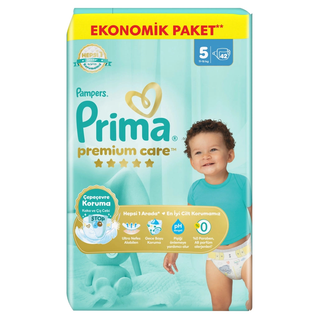 Prima Pampers Baby Diaper Premium Care Size 5 42 Pieces Economical Package