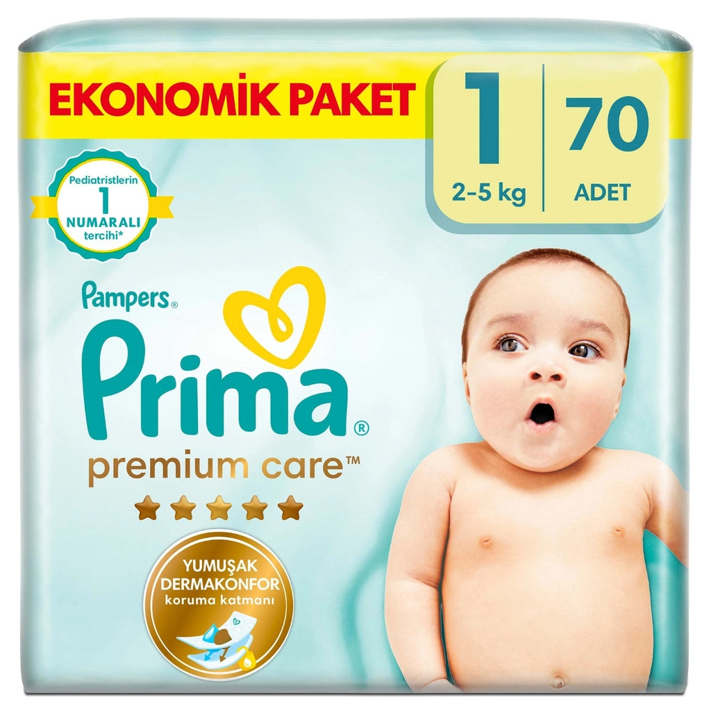 Prima Pampers Baby Diapers Premium Care Number 1 70 Pieces Newborn Economic Package