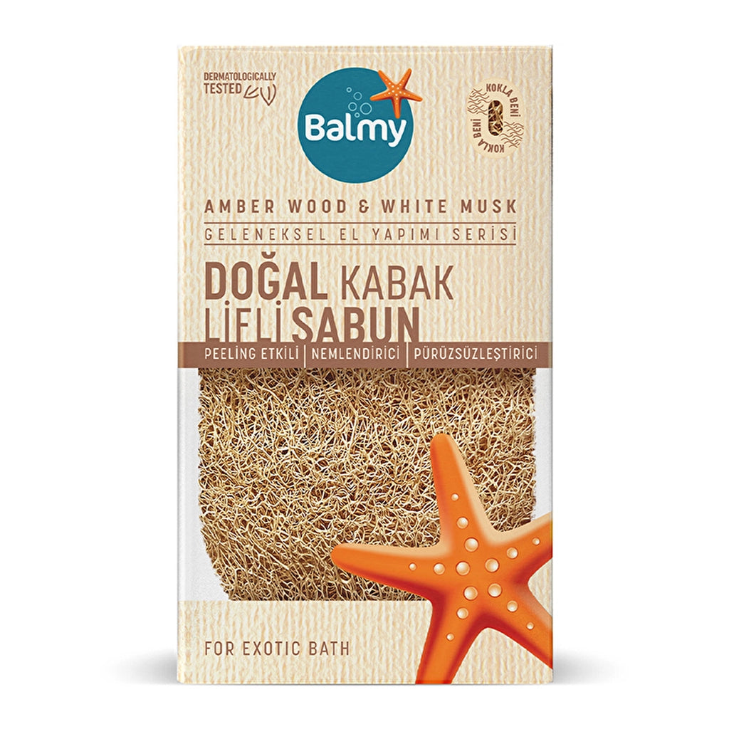 Balmy Natural Pumpkin Fiber Soap Amber 125 gr