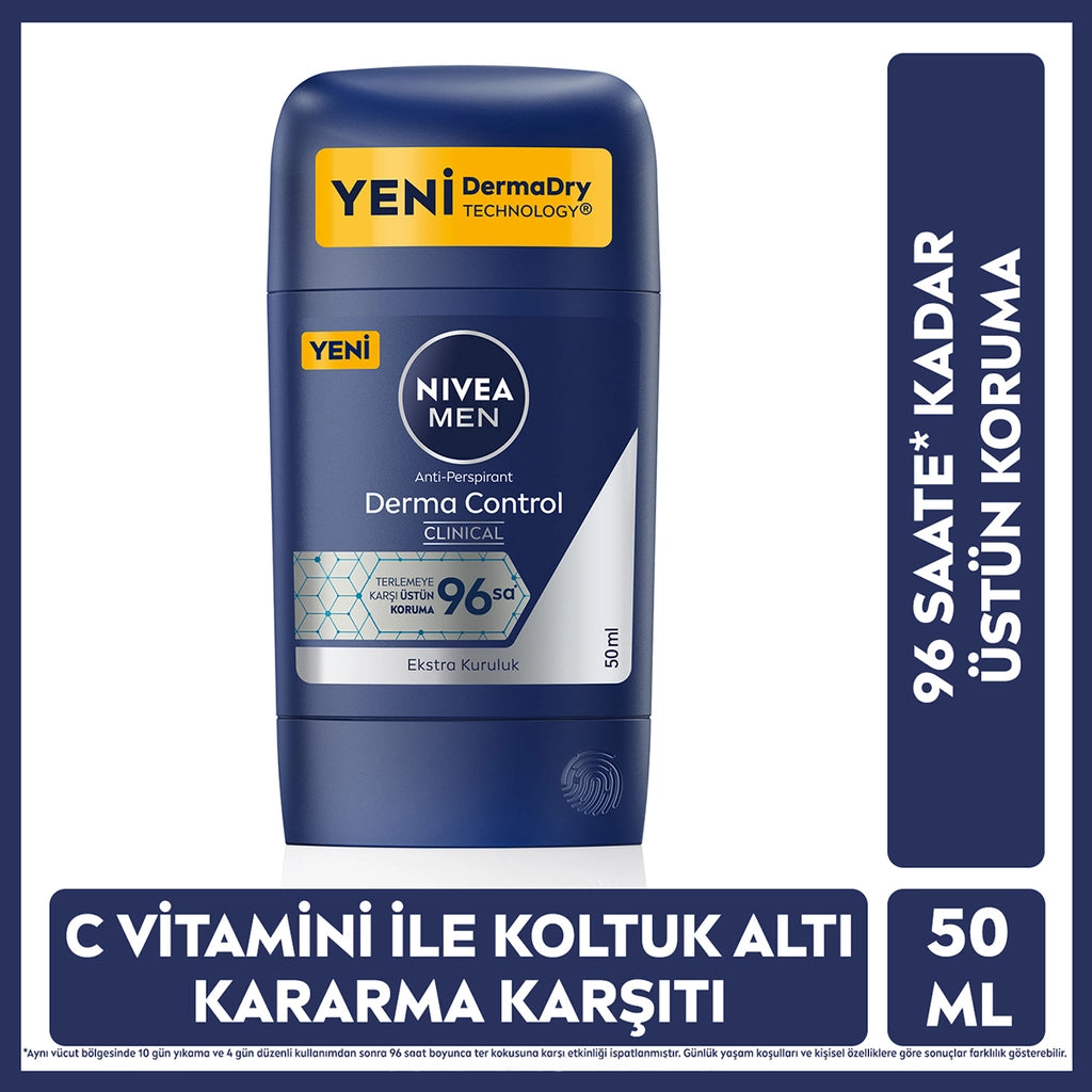 Nivea Men Male Stick Deodorant Derma Control Clinical 50 ml