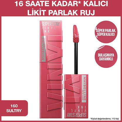 Maybelline New York Super Stay Vinyl Ink Long Lasting Liquid Bright Lipstick 35 Cheeky