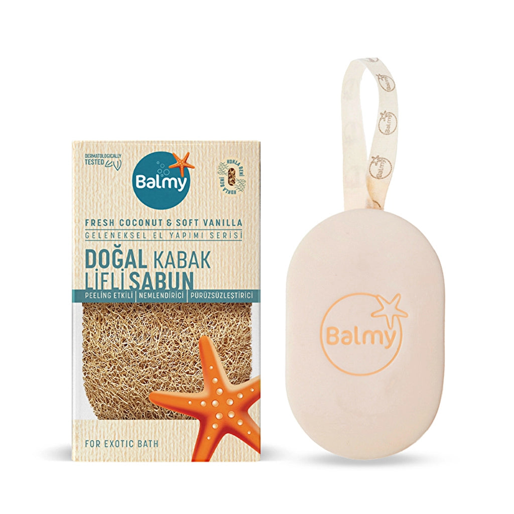Balmy Natural Pumpkin Fiber Soap Fresh Coco 125 gr