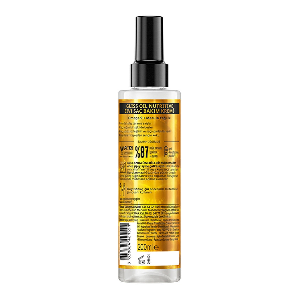 Gliss Oil Nutritive Liquid Hair Care Cream 200 ml