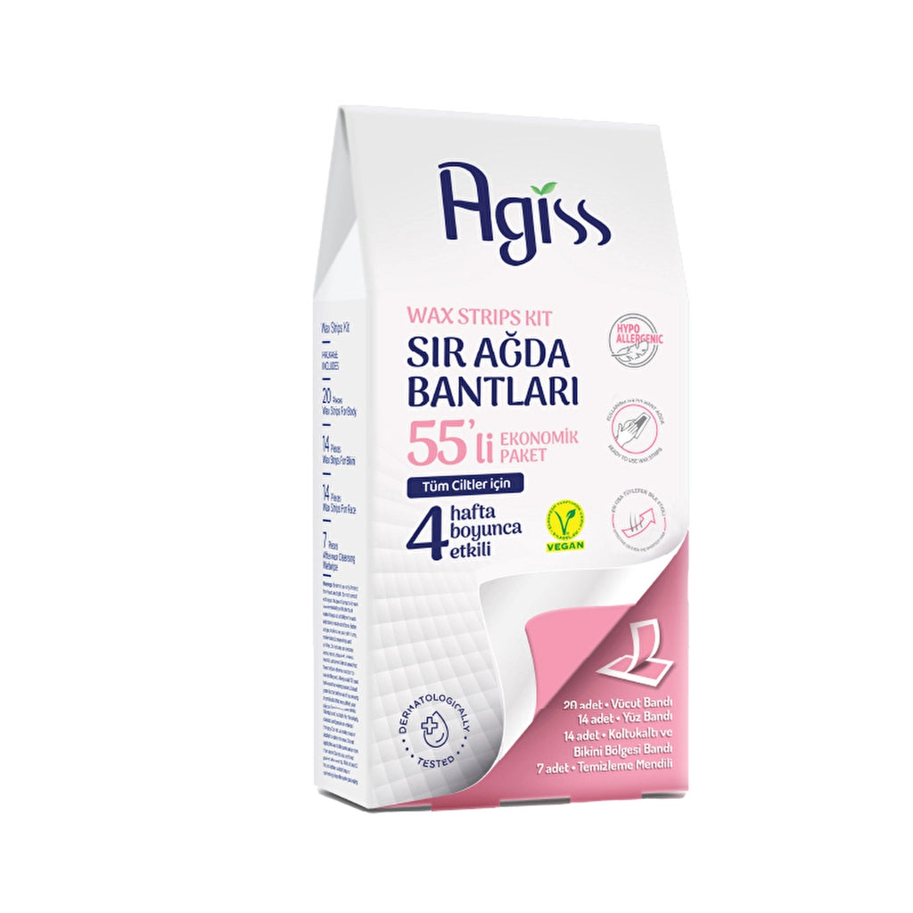 Agiss Waxing Strips Economical Pack of 55 (Whole Body)