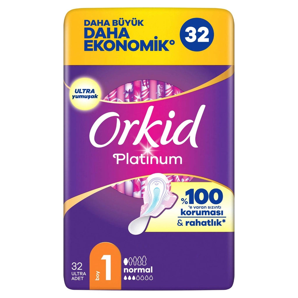 Orkid Platinum Normal (Size 1) Sanitary Pad 32 Pieces