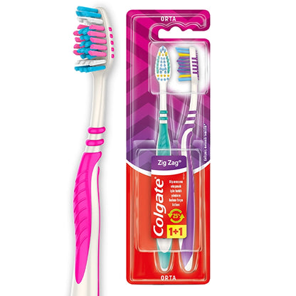 Colgate Zig Zag Toothbrush 1+1 (Medium)