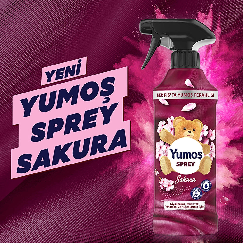 Yumoş Home and Textile Spray Sakura 450 ml for Hard-to-Wash Items
