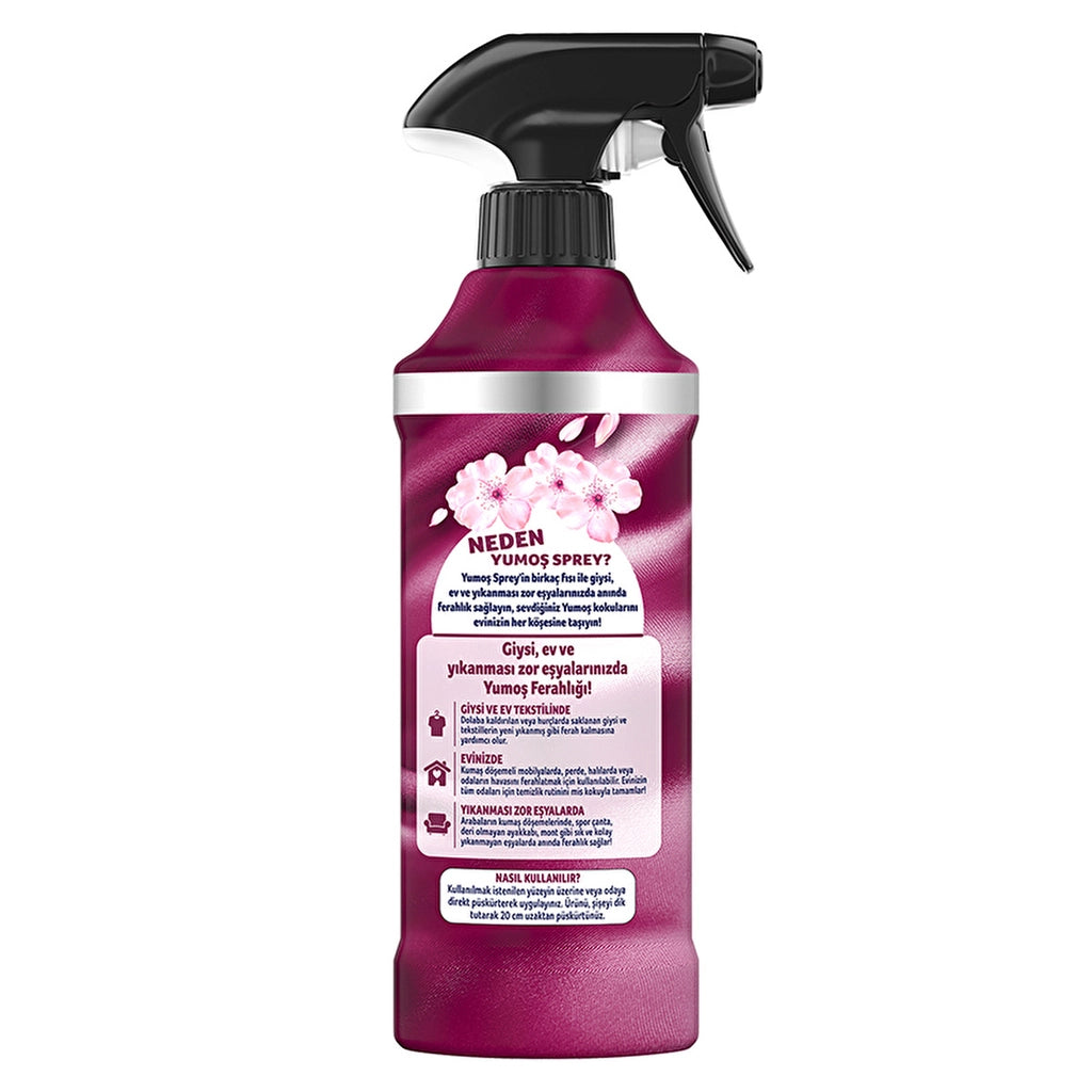 Yumoş Home and Textile Spray Sakura 450 ml for Hard-to-Wash Items