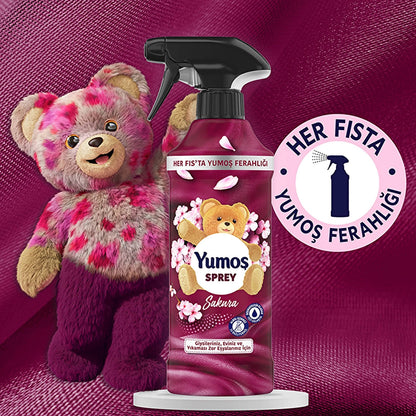 Yumoş Home and Textile Spray Sakura 450 ml for Hard-to-Wash Items