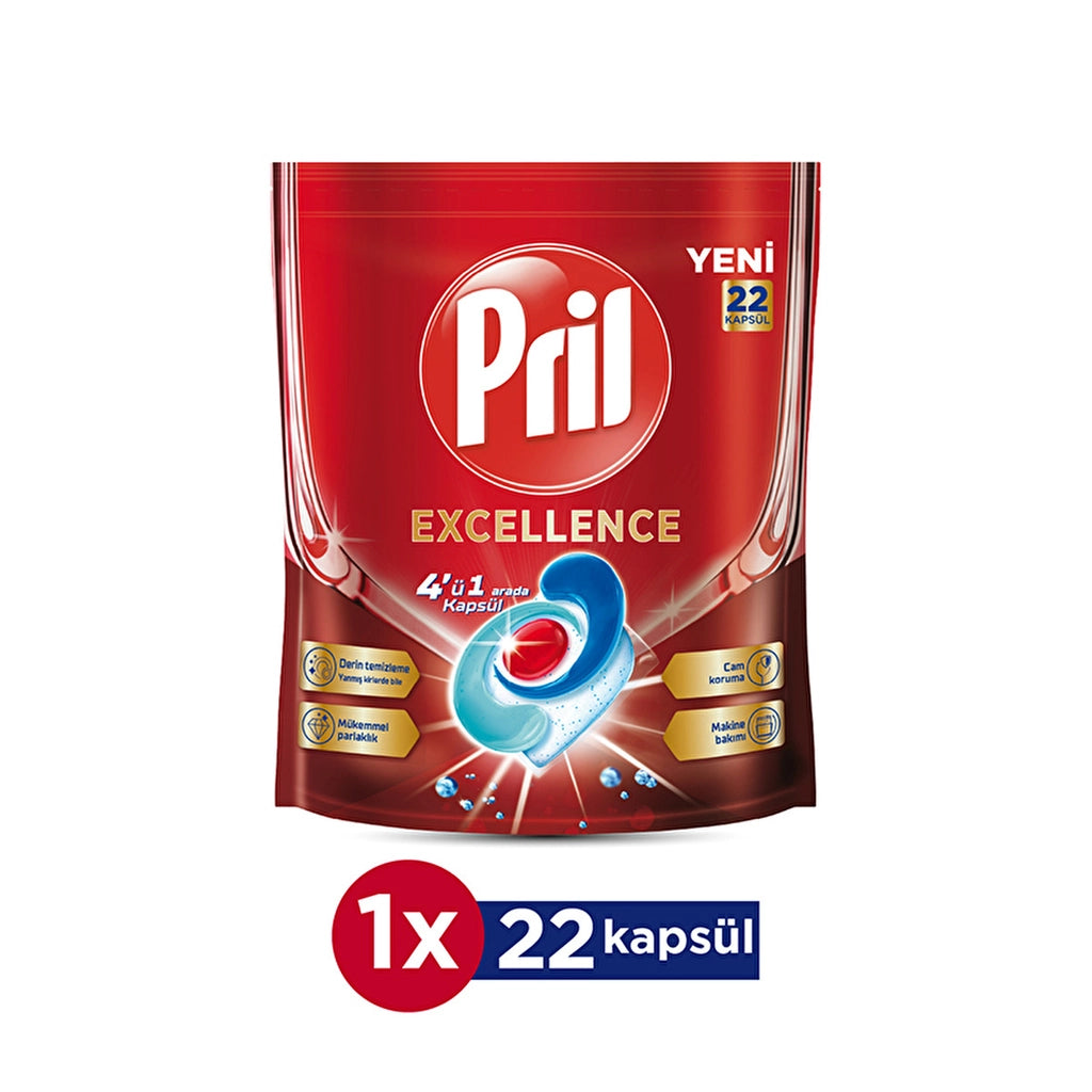 Pril Excellence Dishwasher Detergent Tablet 22 Capsules
