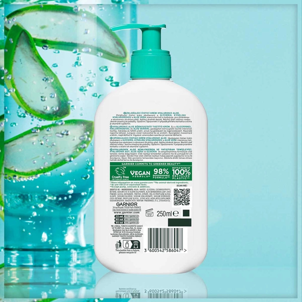Garnier Hyaluronic Aloe Moisturizing and Soothing Cleanser 250 ml