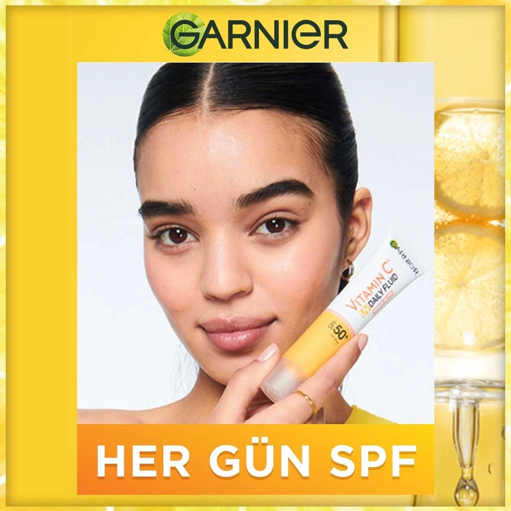 Garnier Vitamin C Bright Daily Sunscreen Fluid Face Cream Invisible Texture SPF50+ 40 ml
