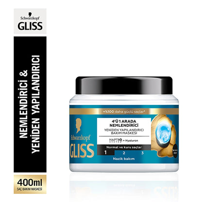 Gliss Aqua Revive 4 in 1 Moisturizing &amp; Reconstructing Care Mask 400 ml