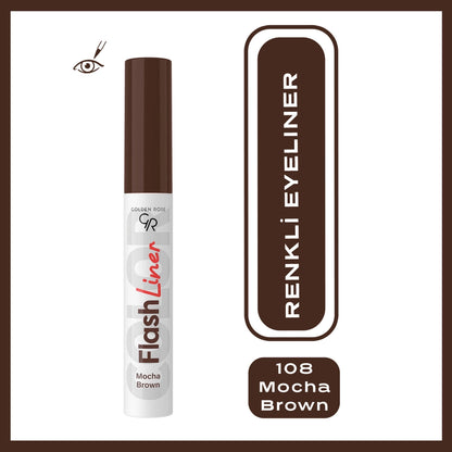 Golden Rose Flash Liner Eyeliner No:108 Mocha Brown