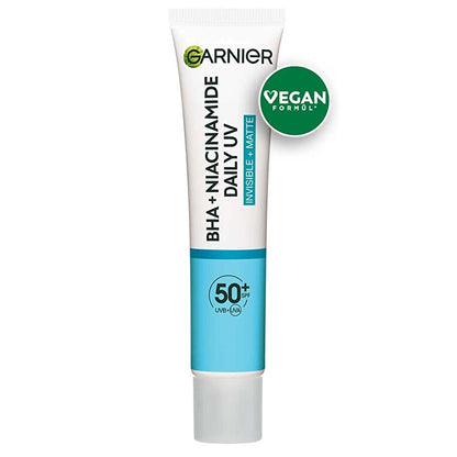 Garnier Pure and Clean BHA Niacinamide Daily Sunscreen Fluid Face Cream SPF50+ 40 ml