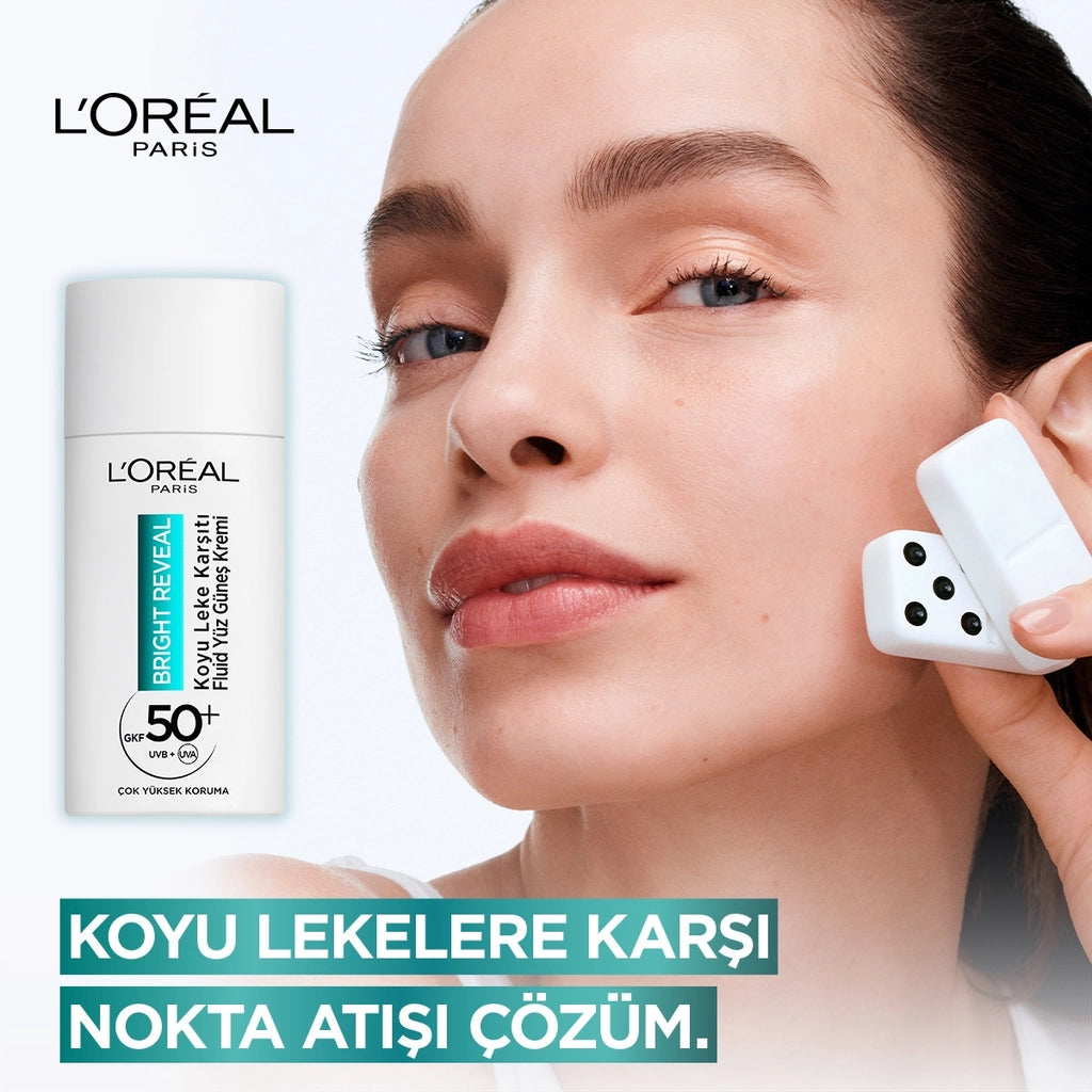 Loreal Paris Bright Reveal SPF 50+ Anti-Dark Spot Fluid Daily Face Sun Cream 50 ml