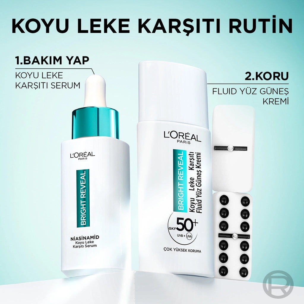 Loreal Paris Bright Reveal SPF 50+ Anti-Dark Spot Fluid Daily Face Sun Cream 50 ml