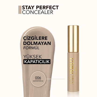 Flormar Stay Perfect Intense Pigmented Concealer 006 Medium Beige