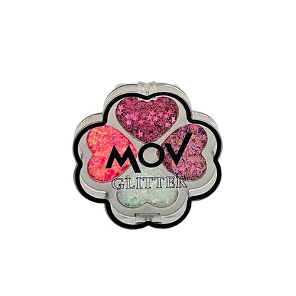 Mov Glitter Clover Eyeshadow Palette No: 3