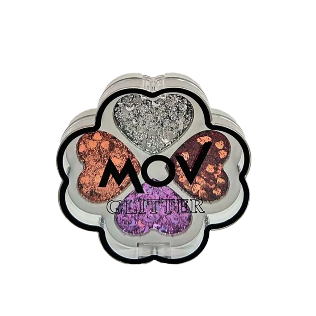 Mov Glitter Clover Eyeshadow Palette No: 3