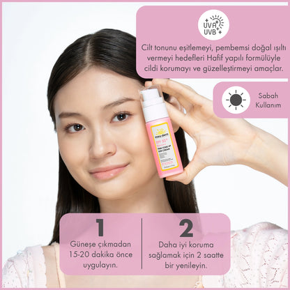 Maruderm 50+SPF Pink Tone Evening Facial Sun Cream 50 ml