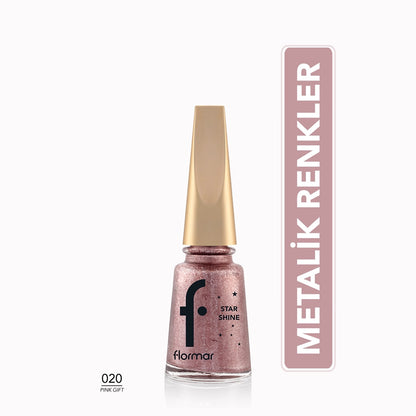 Flormar Star Shine Intensely Pigmented Metallic Look Nail Polish 026 The Shine Of You