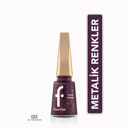 Flormar Star Shine Intensely Pigmented Metallic Look Nail Polish 026 The Shine Of You