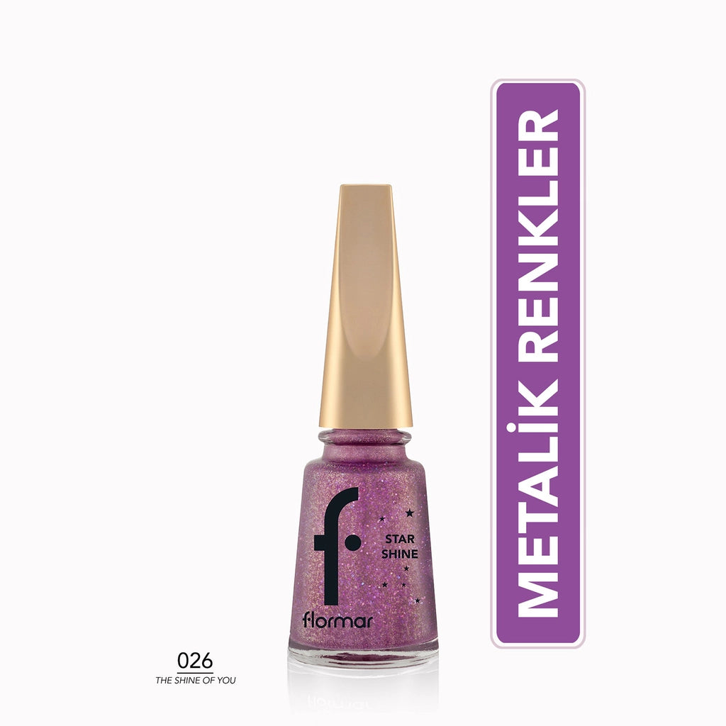 Flormar Star Shine Intensely Pigmented Metallic Look Nail Polish 026 The Shine Of You