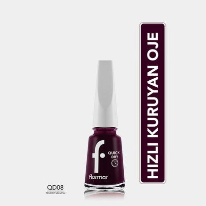 Flormar Quick Dry Fast Drying Intense Pigmented Nail Polish 004 Red Flag