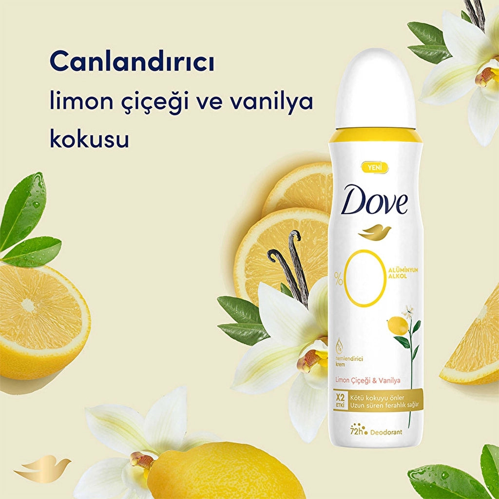 Dove 0% Aluminum Lemon Blossom &amp; Vanilla Women&