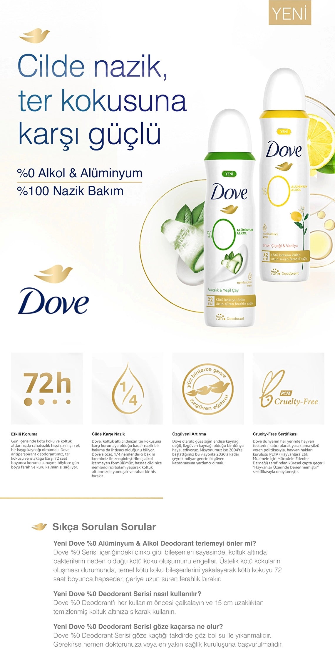 Dove 0% Aluminum Lemon Blossom &amp; Vanilla Women&