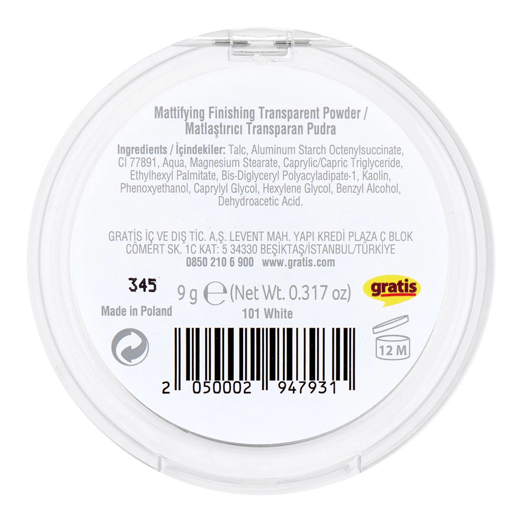 Beaulis Finish It Transparent Fixing Powder 101 White